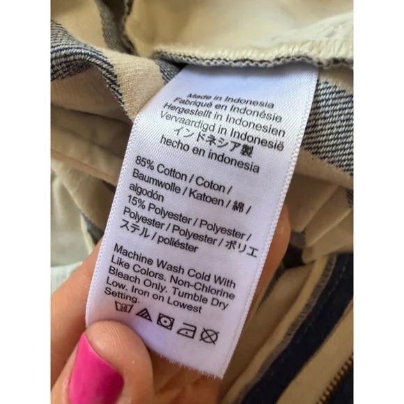 J.Crew Wide-Leg Essential Pant in Sailor Stripe | Navy White | Size 00 | NWT - Picture 8 of 10